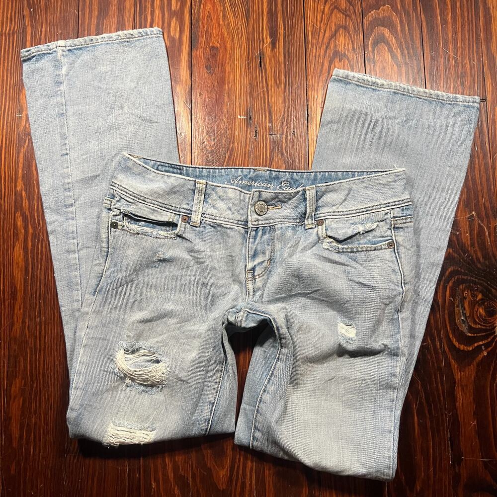 American Eagle 4 Y2K Jeans Blue low rise Bootcut